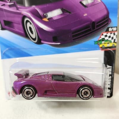 2025 Hot Wheels '94 Bugatti EB110 SS HW Race Day Purple Car 1/64 Toy Vehicle NEW - Thumbnail 2