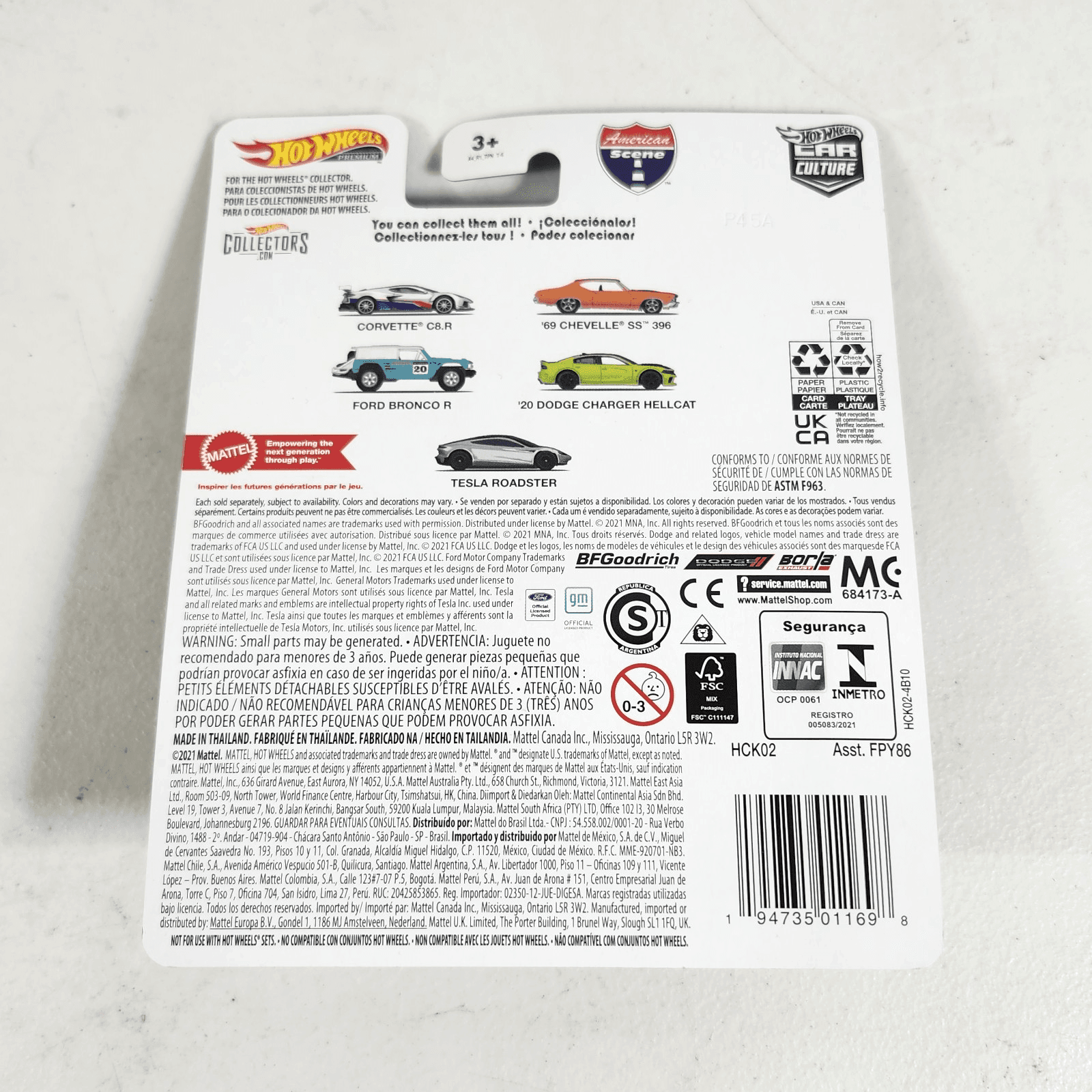 Hot Wheels Tesla Roadster Premium Car Culture American Scene 1/64 Toy Vehicle - Thumbnail 4