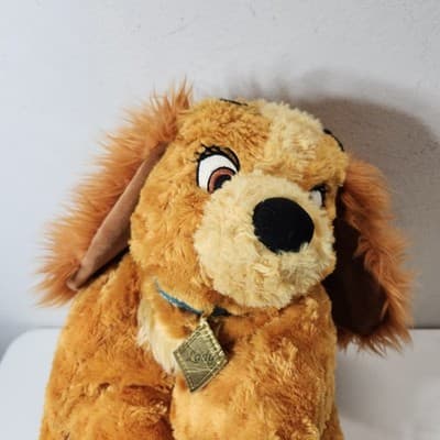 Disney Parks Lady & Tramp Dog Cocker Spaniel Plush Toy Pillow Vintage - Thumbnail 6