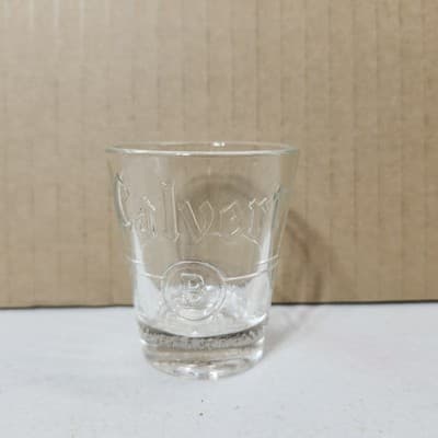 Vintage Calvert B American Whiskey 4411 Clear Shot Glass 2oz - Thumbnail 2