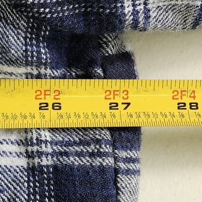 Canyon Creek Men's XXL Flannel Jacket Shaket Blue White Plaid Button Up - Thumbnail 2