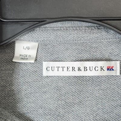 Cutter & Buck Stanford Shirt Mens Size L Gray Short Sleeve Polo - Thumbnail 7