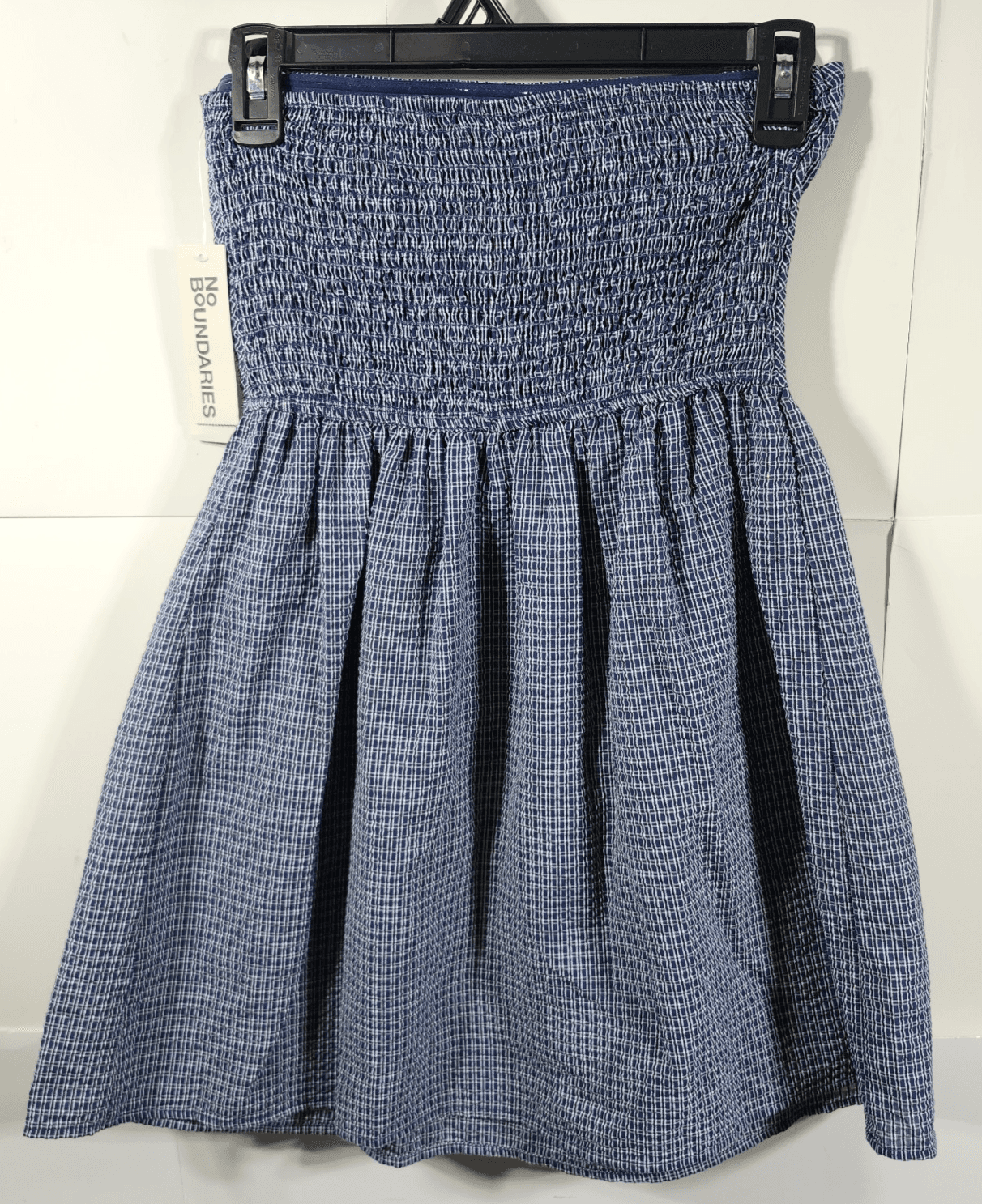 No Boundaries Women's Tube Dress Size XS Blue White NEW - Thumbnail 7