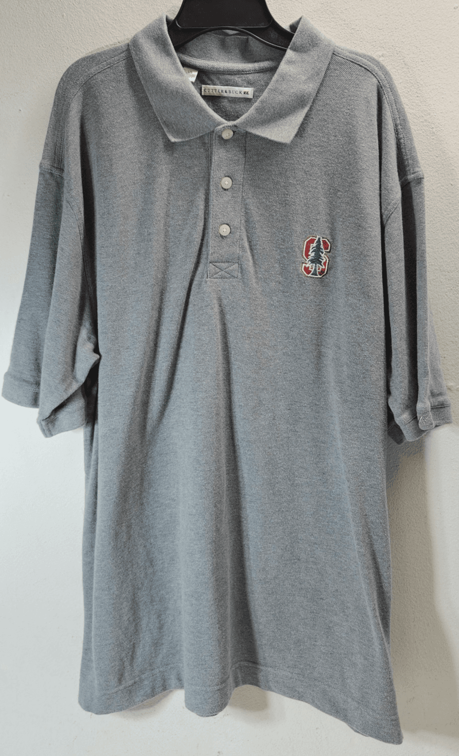 Cutter & Buck Stanford Shirt Mens Size L Gray Short Sleeve Polo - Thumbnail 5