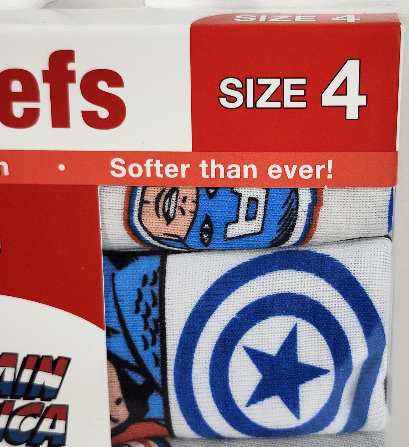 5-Pack Captain America Boy’s Size 4 Cotton Briefs Underwear NEW - Thumbnail 3