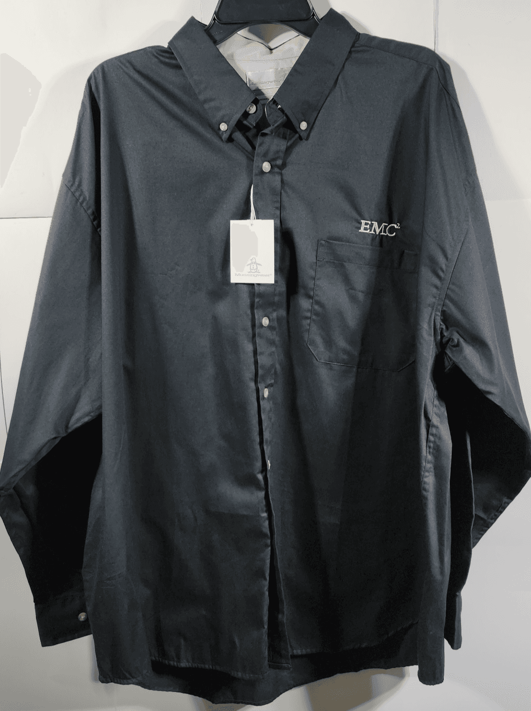 Munsingwear Button Down Shirt Mens Size XXL Black Long Sleeve NEW - Thumbnail 5