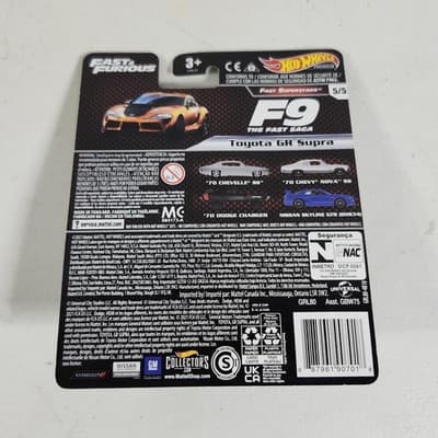 Hot Wheels Fast & Furious Premium Fast Superstars Toyota GR Supra Orange Car NEW - Thumbnail 4