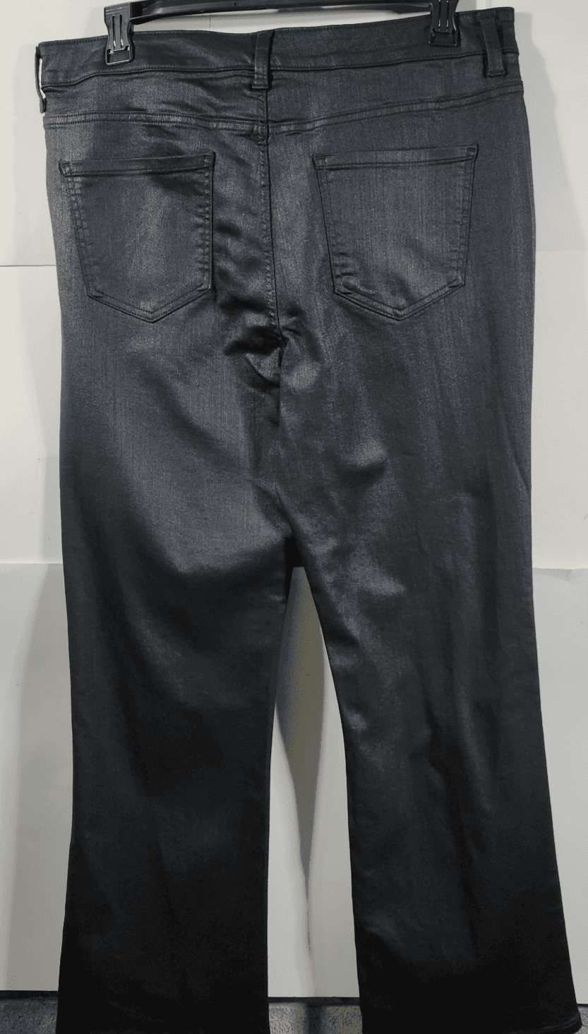 Time & Tru Womens 18 Black Flare High Rise Pants NEW - Thumbnail 6