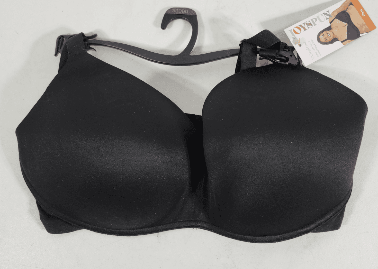 Joyspun Women’s 38DDD Wirefree Black Bra Soft Plus Size NEW - Thumbnail 2