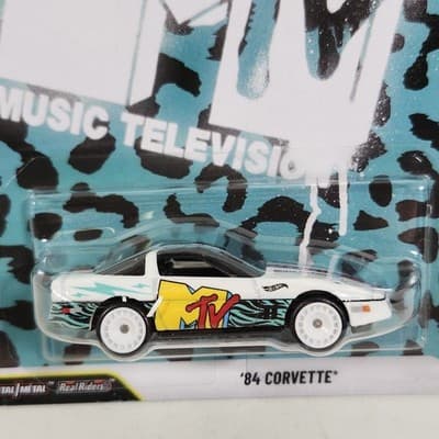 2025 Hot Wheels Premium Pop Culture MTV '84 Corvette Car 1/64 Toy Vehicle NEW - Thumbnail 2