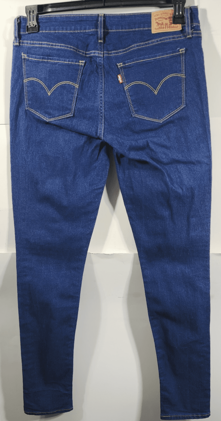 Levi's Skinny Jeans Men's 30x32 Blue Denim Stretch Slim Fit Casual - Thumbnail 4