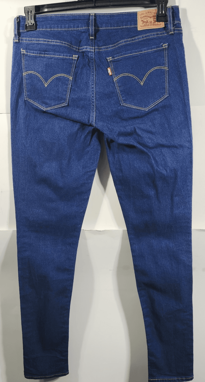 Levi's Skinny Jeans Men's 30x32 Blue Denim Stretch Slim Fit Casual - Thumbnail 6