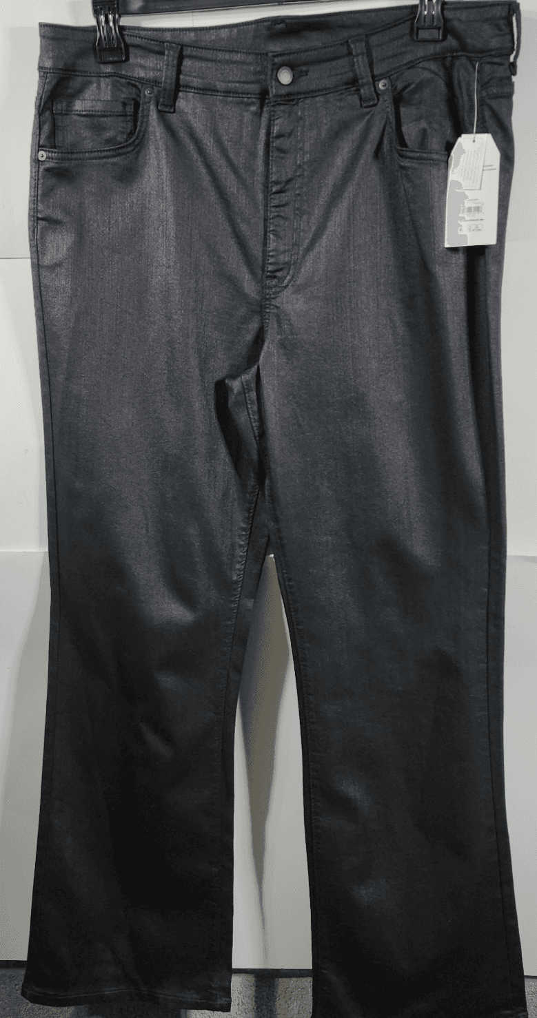 Time & Tru Womens 18 Black Flare High Rise Pants NEW - Thumbnail 5
