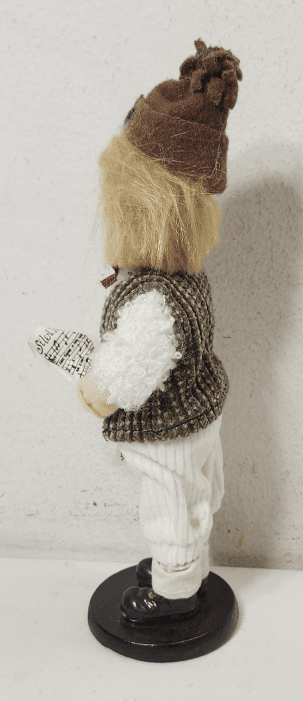Vintage Christmas Caroler Figure With Sheet Music. 9" Holiday Home Decor - Thumbnail 4