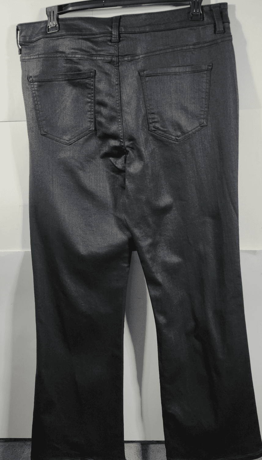 Time & Tru Womens 18 Black Flare High Rise Pants NEW - Thumbnail 4