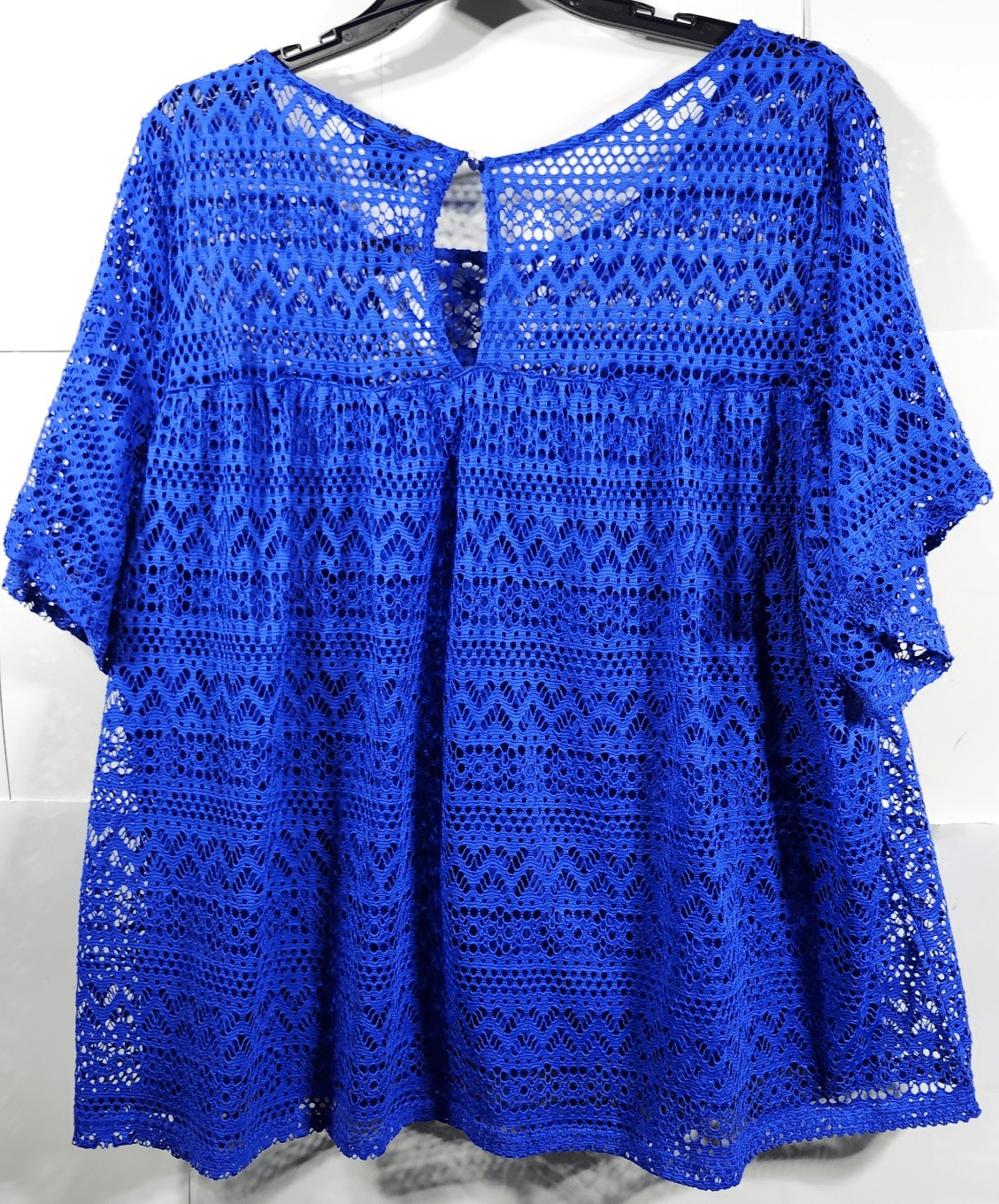 City Chic Women's XXL Short Sleeve Blouse Blue Shirt NEW - Thumbnail 6