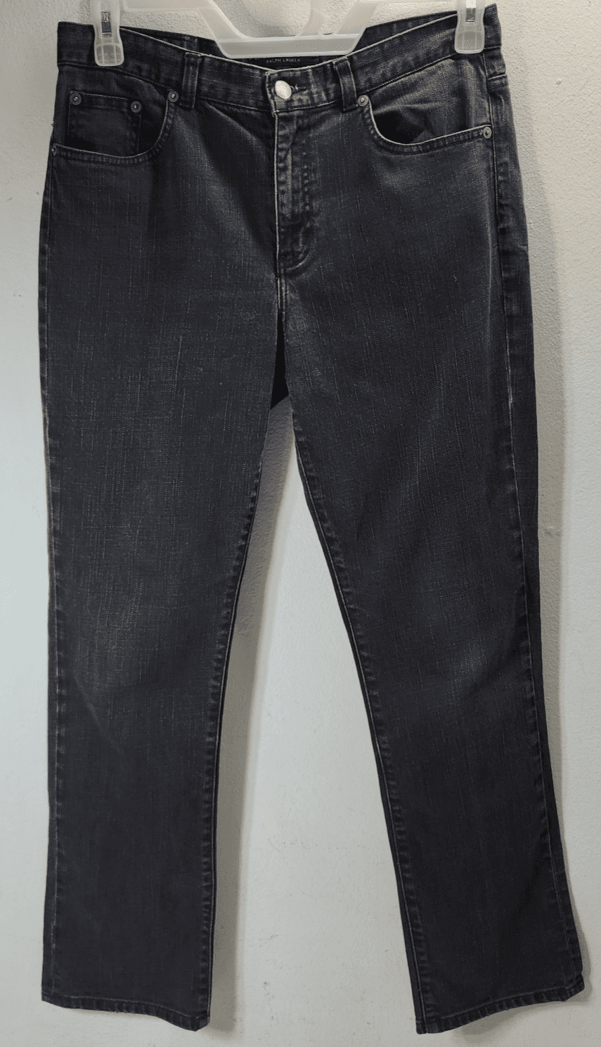 Ralph Lauren LRL Lauren Women's Straight Fit Jeans Size 8 Black Denim Pants - Thumbnail 5