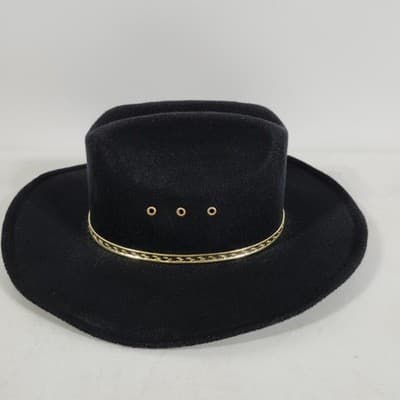 Western Express Hat Cowboy Kids Size Black Felt Wide Brim Western Mexico - Thumbnail 6