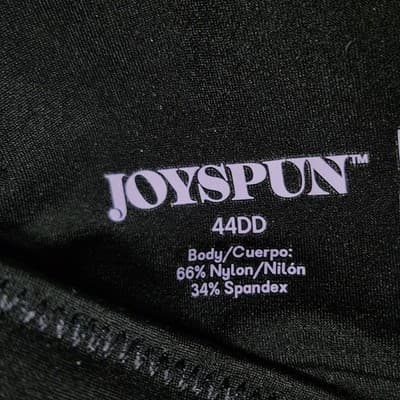 Joyspun Women’s 44DD Wirefree Black Bra Soft Plus Size NEW - Thumbnail 6