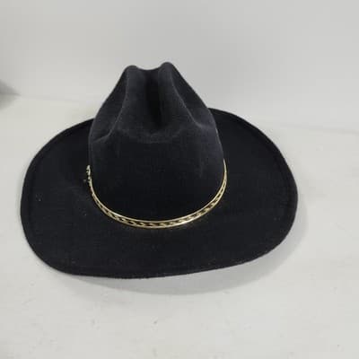 Western Express Hat Cowboy Kids Size Black Felt Wide Brim Western Mexico - Thumbnail 5