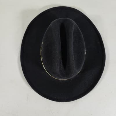 Western Express Hat Cowboy Kids Size Black Felt Wide Brim Western Mexico - Thumbnail 9