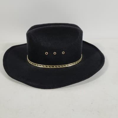 Western Express Hat Cowboy Kids Size Black Felt Wide Brim Western Mexico - Thumbnail 7