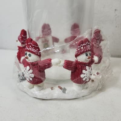 Dept 56 Billy Buttons Christmas Snowman Large Candle Holder Holiday Home Decor - Thumbnail 6