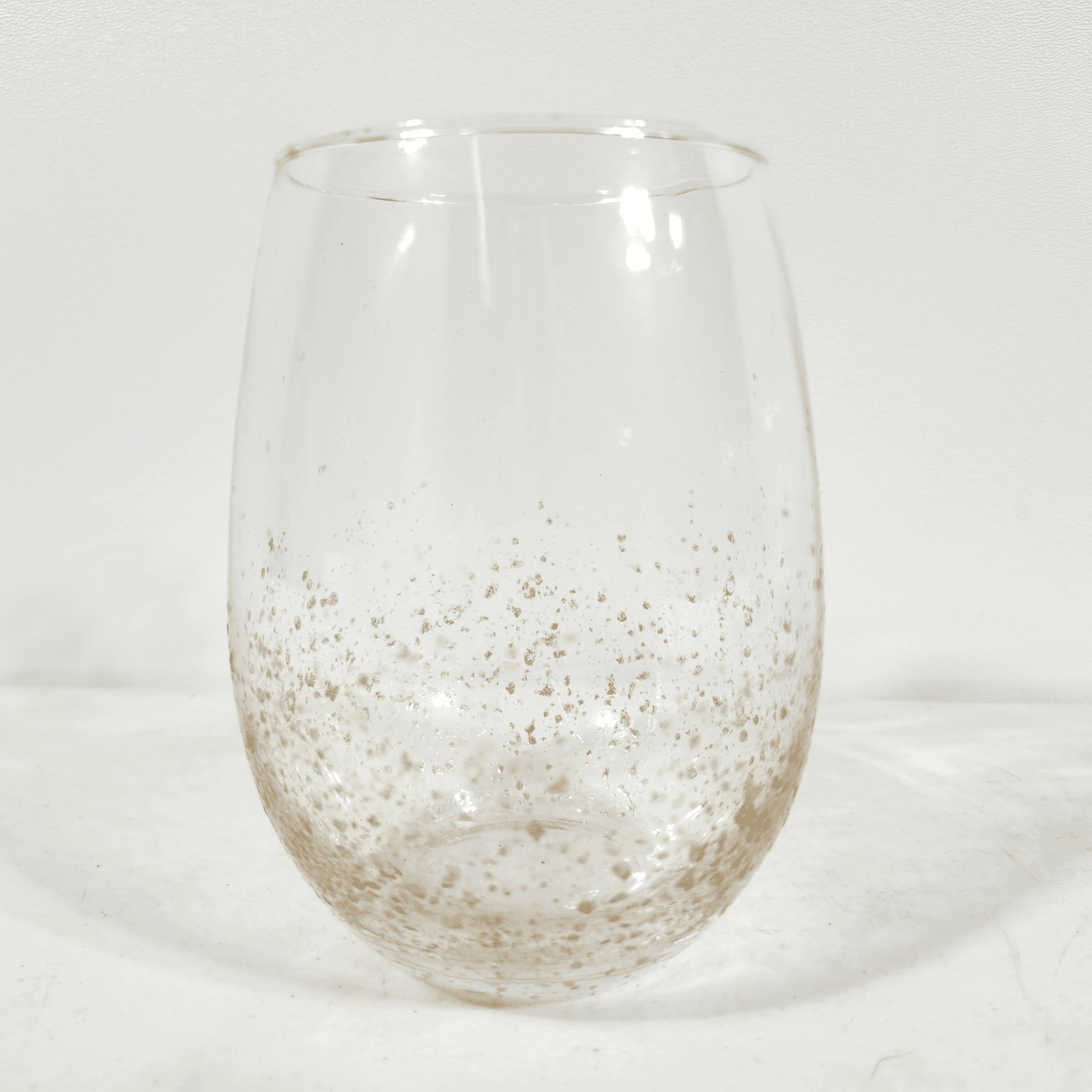 Set Of 4 Gold Luster Drinking Glasses Cups 4.5" Home Bar Decor - Thumbnail 4