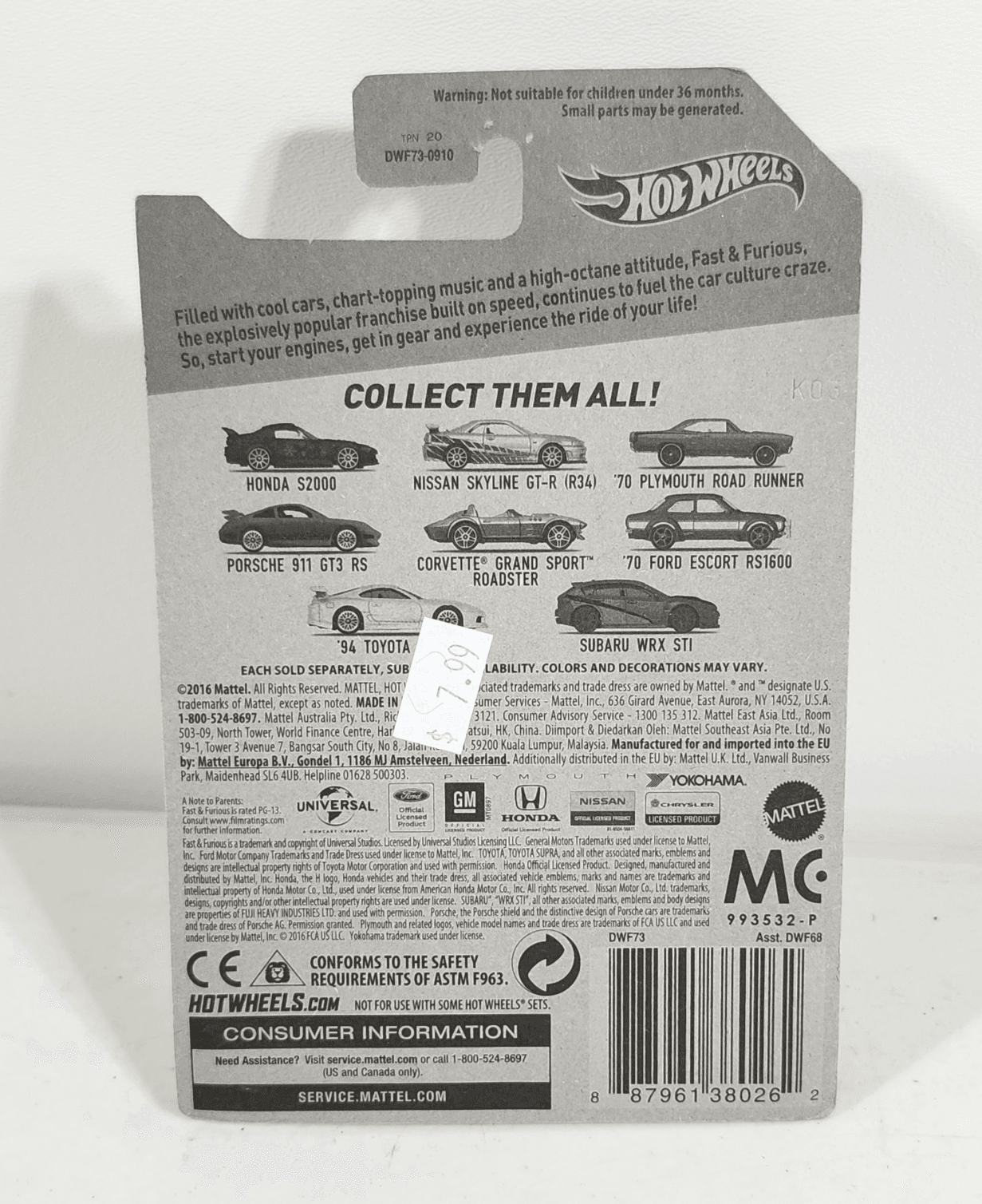 Hot Wheels '70 Plymouth Road Runner Fast & Furious Gray Car 1/64 Toy Vehicle NEW - Thumbnail 5