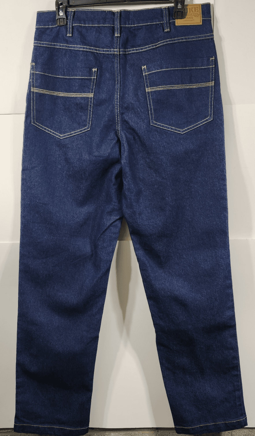Duke Men's Classic Fit Jeans Size 32 L Straight Fit Blue Denim Pants - Thumbnail 4