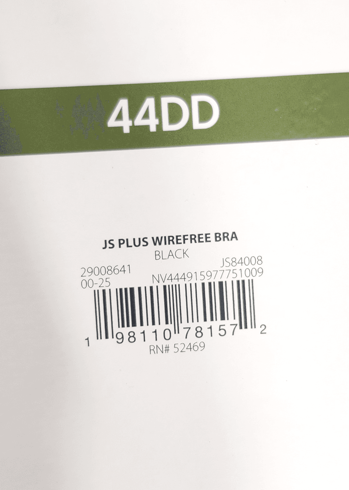 Joyspun Women’s 44DD Wirefree Black Bra Soft Plus Size NEW - Thumbnail 7