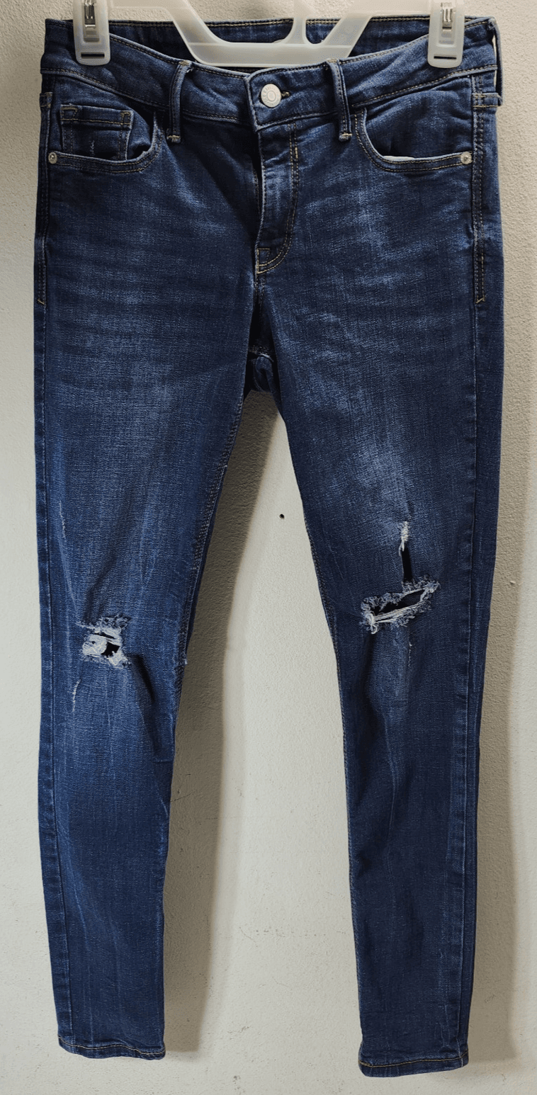 Old Navy Rock Star Super Skinny High Rise Jeans Womens Size 4 Blue Denim Pants - Thumbnail 5