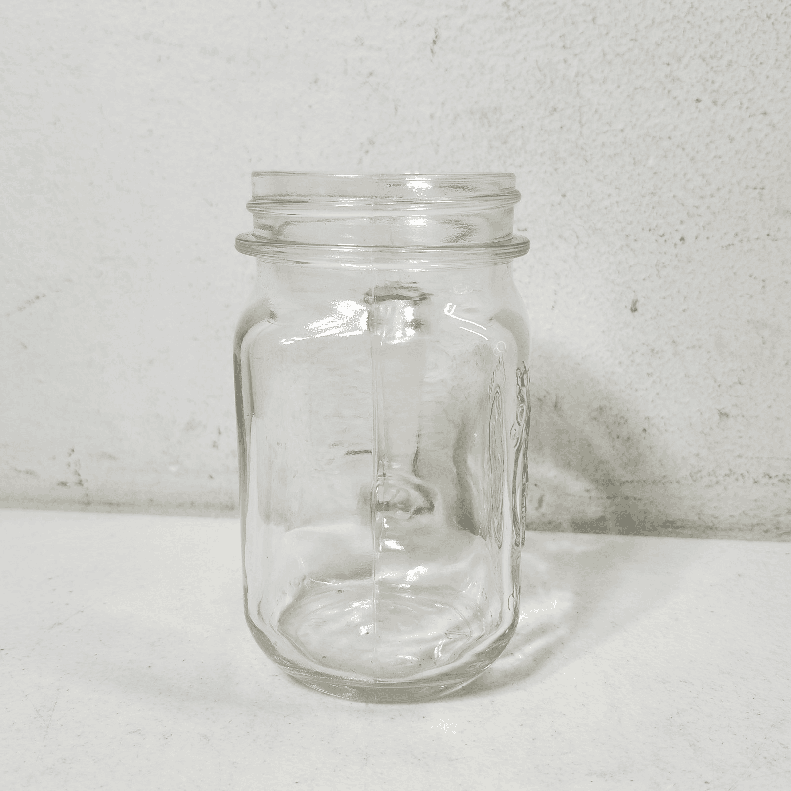 Vintage Golden Harvest Clear Glass Mason Handled Drinking Jar Mug - Thumbnail 6