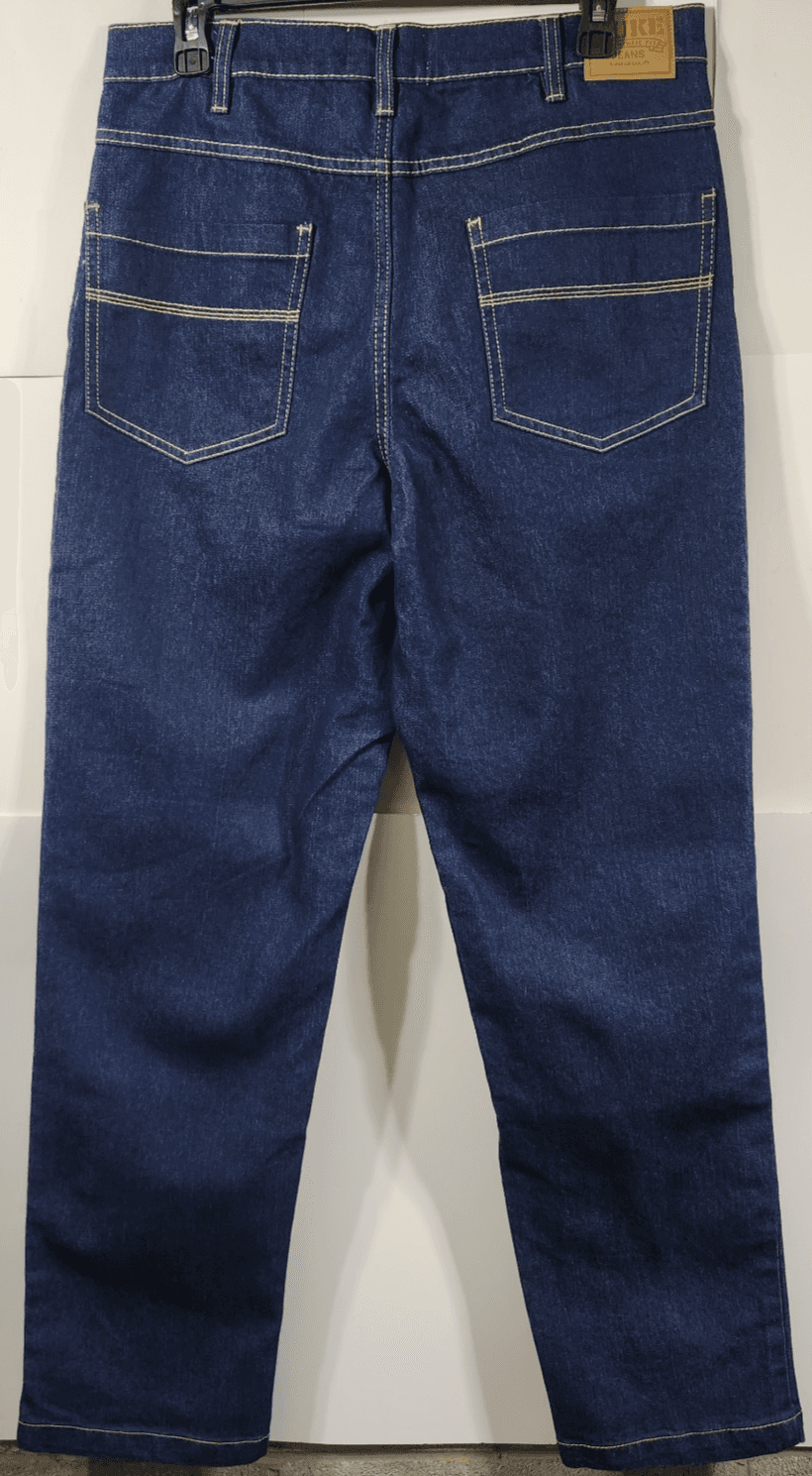 Duke Men's Classic Fit Jeans Size 32 L Straight Fit Blue Denim Pants - Thumbnail 6