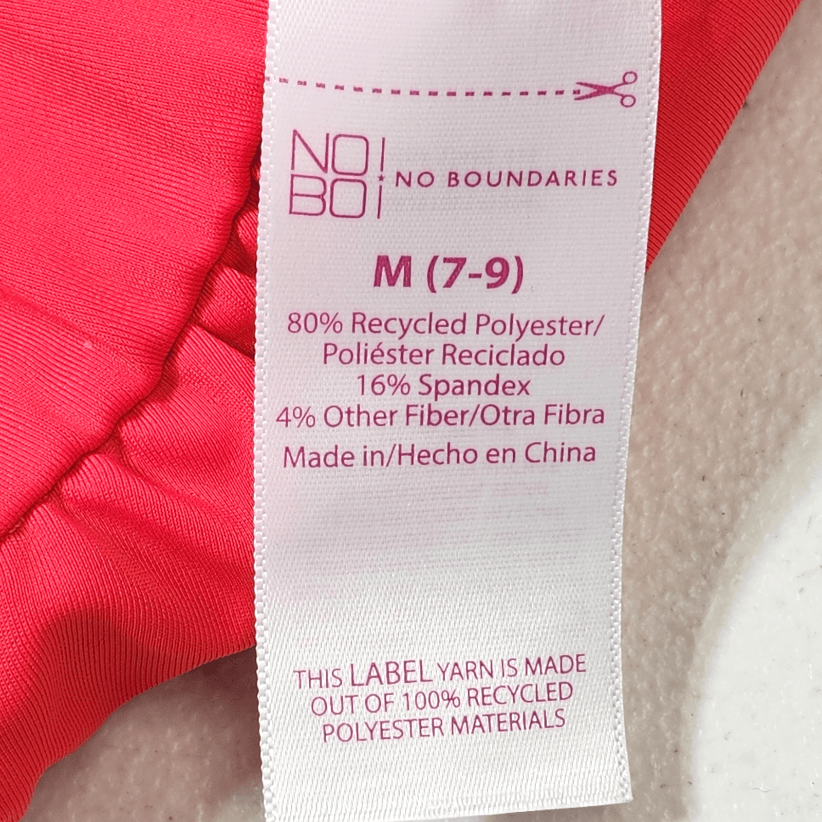 No Boundaries Women's Size M 7-9 Bralette Swim Top Reversible Red Blue NEW - Thumbnail 7