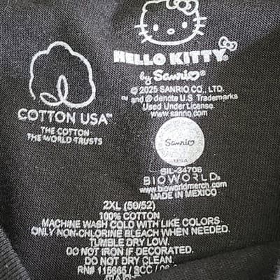 Hello Kitty by Sanrio Tokyo Racing Graphic Men's XXL Black Cotton T-Shirt NEW - Thumbnail 8