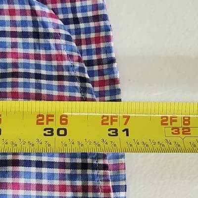 Peter Millar Button Up Shirt Mens Medium Plaid Long Sleeve Stretch Preppy Casual - Thumbnail 3