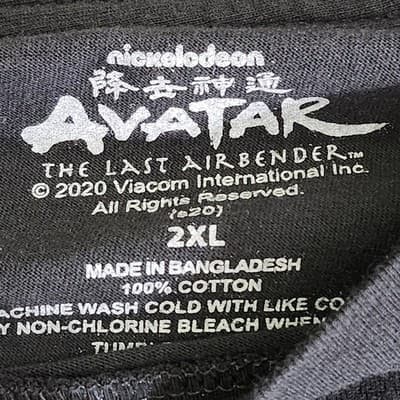 Avatar T-Shirt Men's XXL The Last Air Bender Nickelodeon Graphic Tee Black - Thumbnail 7