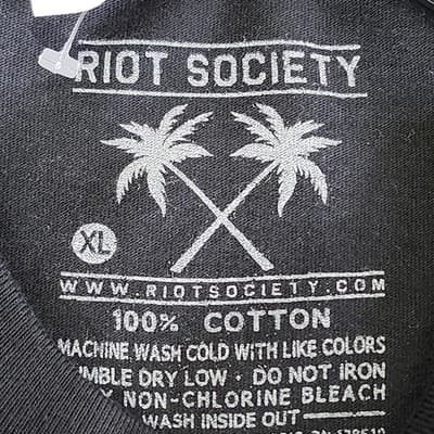Riot Society Shirt Men's XL Cat Sake Japanese Graphic Tee Anime Kawaii - Thumbnail 7