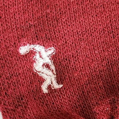 Vintage Discus Athletic 90s Men's XL Sweater VNeck Red Long Sleeve USA - Thumbnail 9