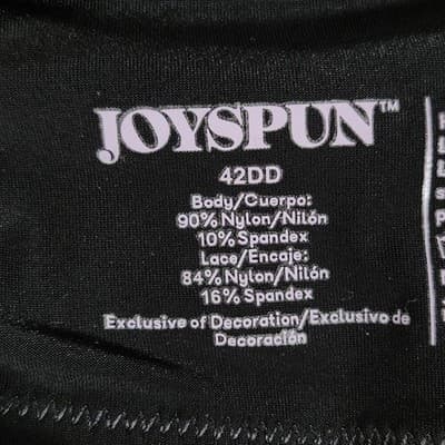 Joyspun Women’s 42DD Wirefree Black Bra Soft Plus Size NEW - Thumbnail 6