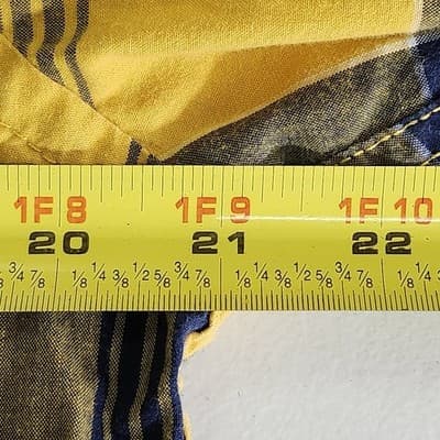 Hollister Shirt Men's L Button Down Blue Yellow Plaid Long Sleeve - Thumbnail 2