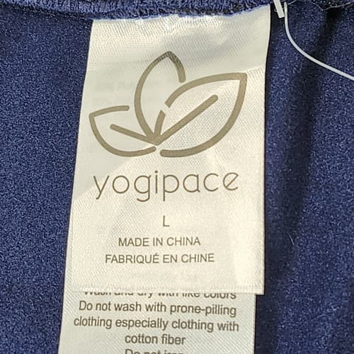 Yoga Pants Women's Size Large Navy Blue Pockets Yogipace NEW - Thumbnail 8