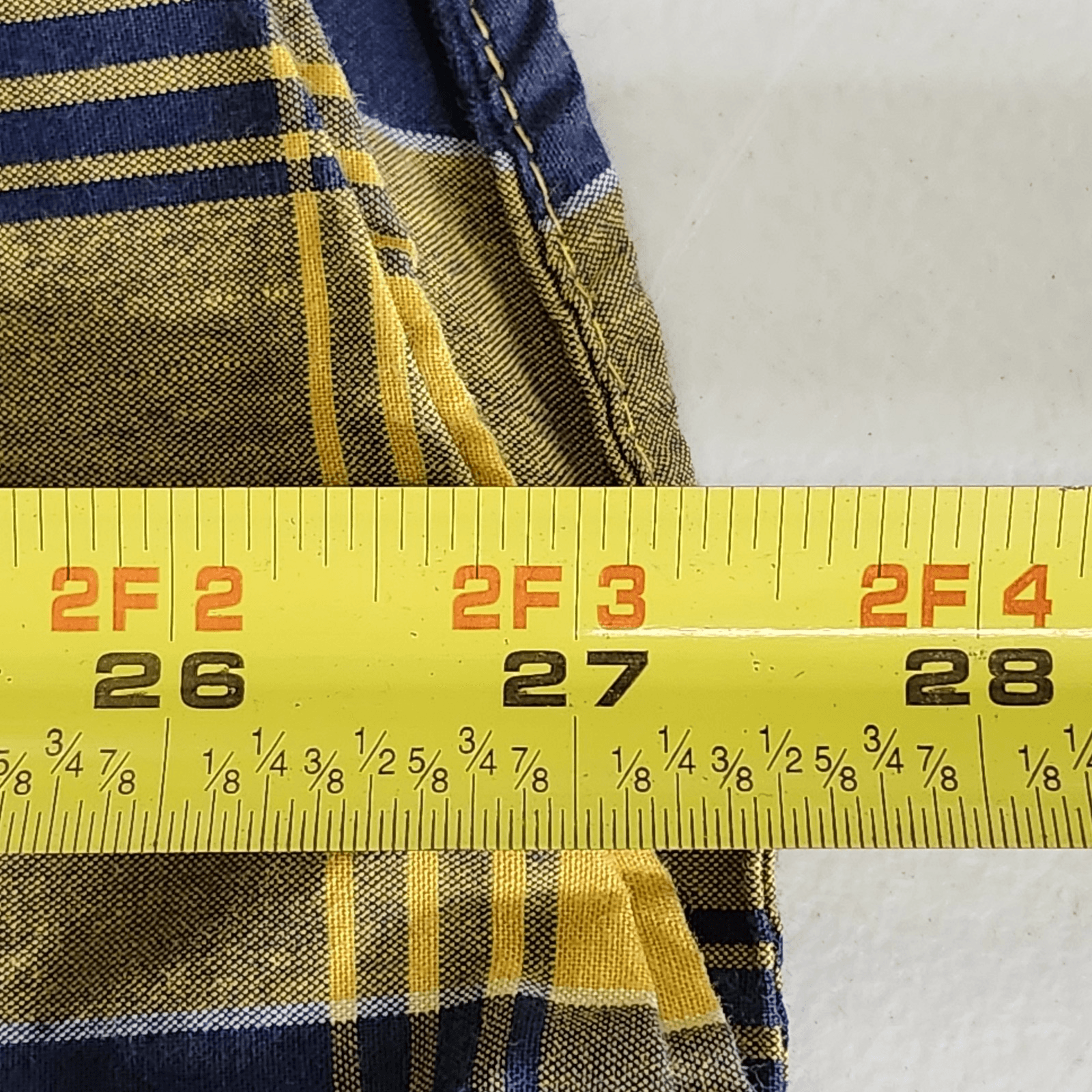 Hollister Shirt Men's L Button Down Blue Yellow Plaid Long Sleeve - Thumbnail 3