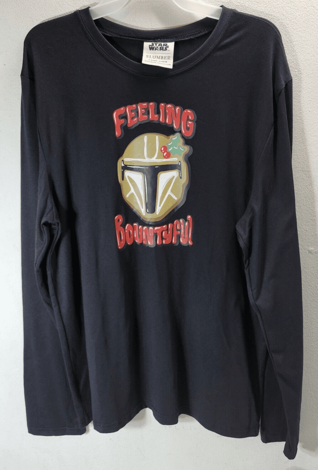 Star Wars Mens Pajama Shirt Top Size Medium Black Feeling Bountyful Logo NEW - Thumbnail 5