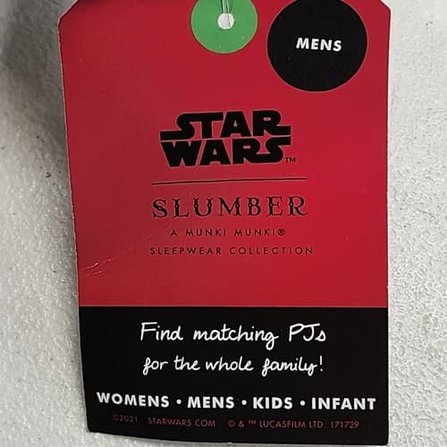 Star Wars Mens Pajama Shirt Top Size Medium Black Feeling Bountyful Logo NEW - Thumbnail 8