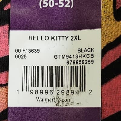 Hello Kitty by Sanrio Tokyo Racing Graphic Men's XXL Black Cotton T-Shirt NEW - Thumbnail 7