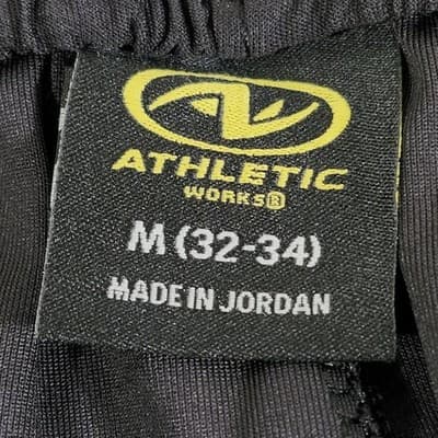 Athletic Works Men's M Shorts Black Elastic Waist Stretch 9" Inseam w/ Pockets - Thumbnail 8