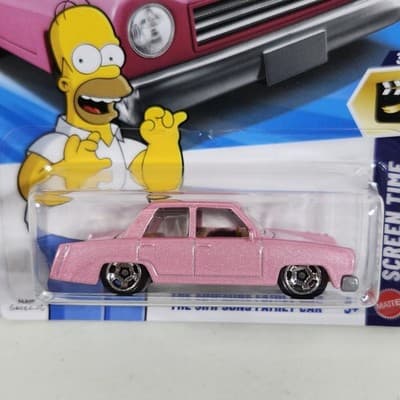 2026 Hot Wheels HW Screen Time The Simpsons Family Car Pink 1/64 Toy Vehicle NEW - Thumbnail 2