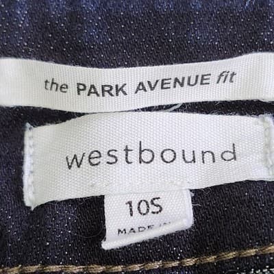 Westbound Womens Jeans 10 Short The Park Avenue Fit Pull On Blue Denim Pants - Thumbnail 7